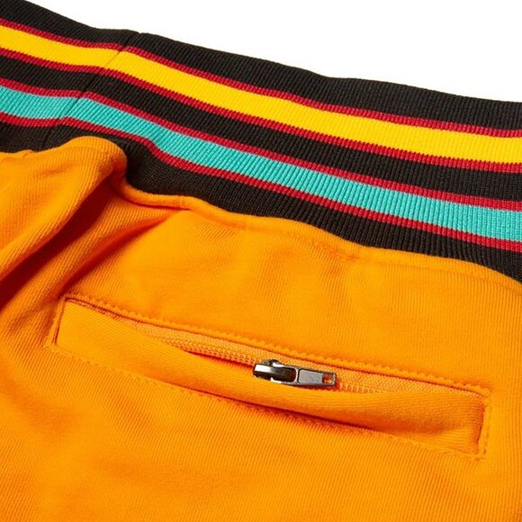 AACA Retro 90s Joggers HBCU Pride Sweatpants w/ Striped Cuffs, Gold - Picture 6 of 7
